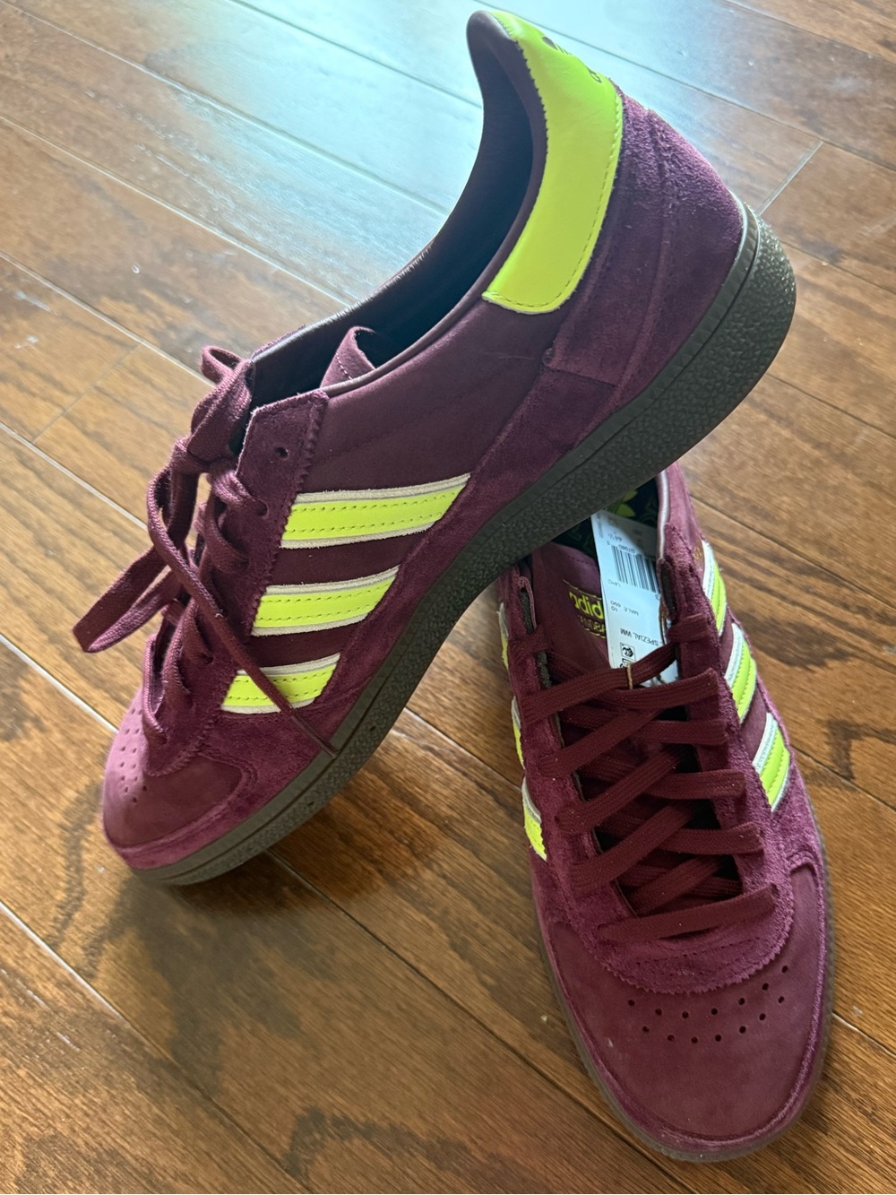 adidas Burgundy Suede Handball Spezial shoes men’s size 10.5 US